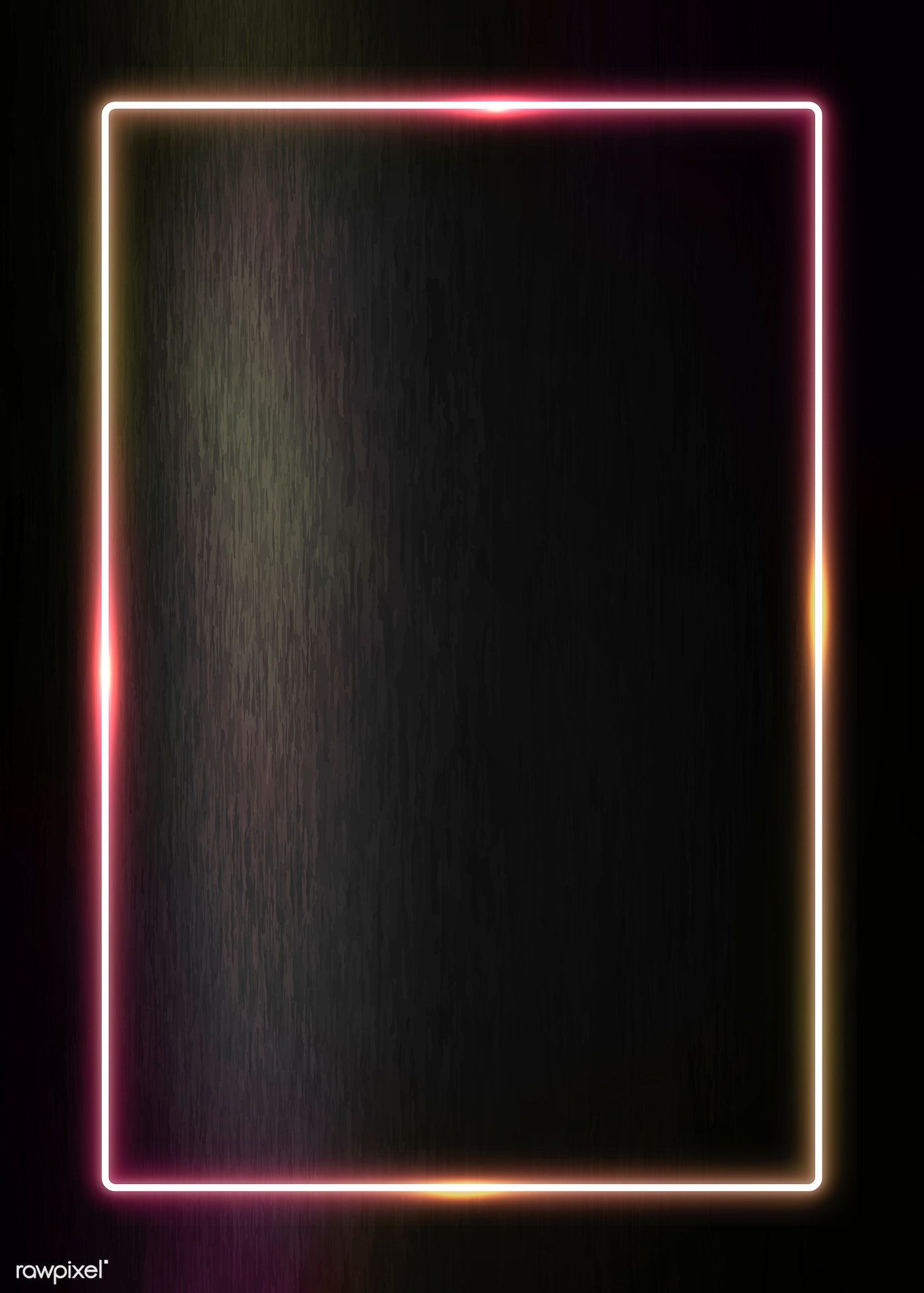 1400x1959 Download Premium Vector Of Rectangle Neon Frame On A Black
