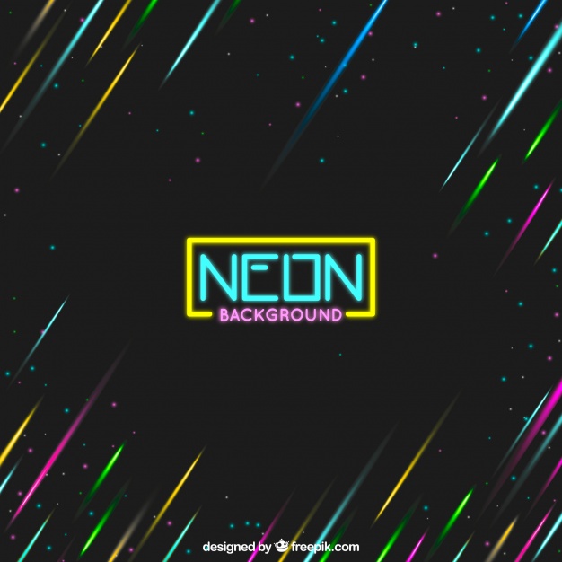 626x626 Neon Background With Colored Lights Vector Free Download