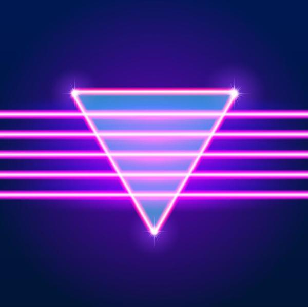600x599 Neon Lights Shining Background Vector Free Download