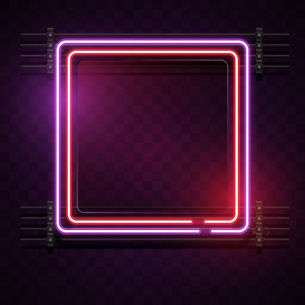 626x626 Neon Square Background Vector Free Download