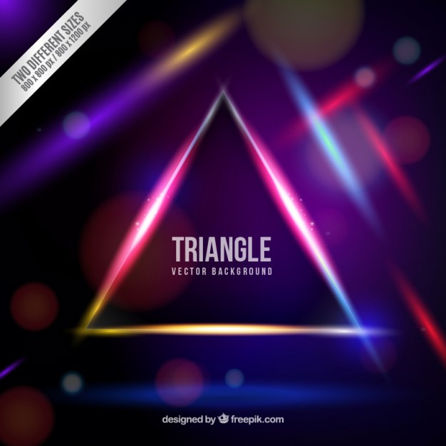 626x626 Neon Triangle Background Vector Free Download