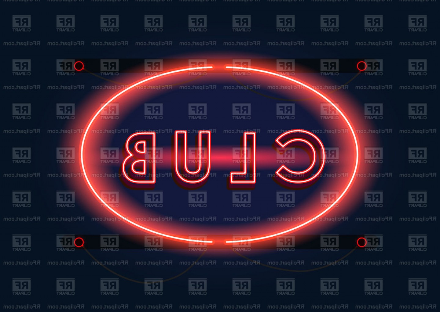 1440x1023 Nightclub Red Neon Sign On A Dark Background Vector Clipart Soidergi