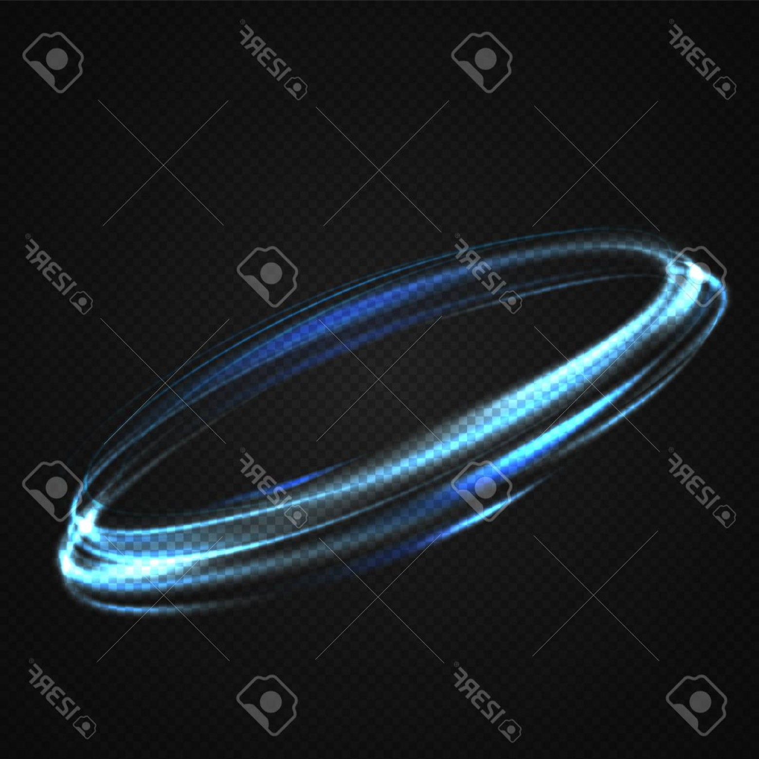 1560x1560 Photostock Vector Neon Blue Circles Swirls On Transparent
