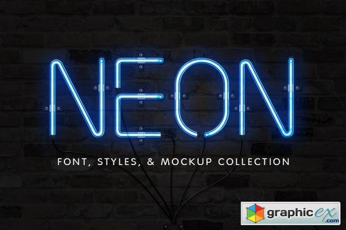 500x333 The Neon Font Sign Collection Free Download Vector Stock Image