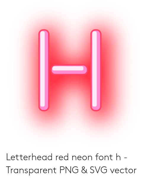 500x608 Letterhead Red Neon Font H