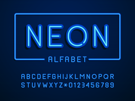 267x200 Neon Letters Free Vector Art