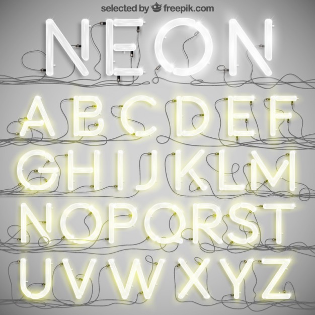 626x626 Neon Typography Free Vectors Ui Download
