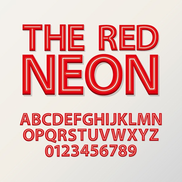 600x600 Red Neon Letters Vector Graphics My Free Photoshop World