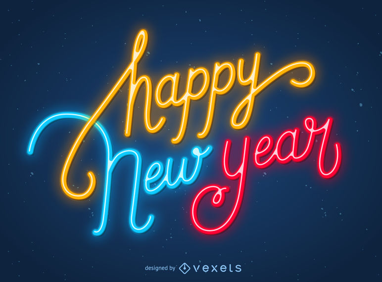 772x570 Happy New Year Neon Sign