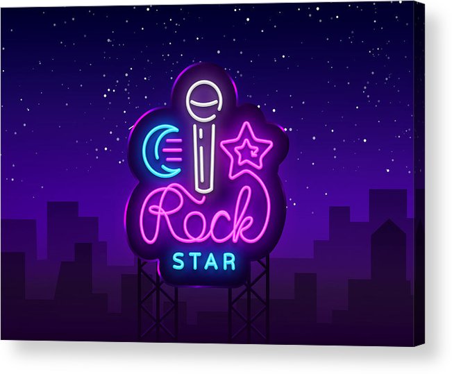651x539 Rock Star Neon Sign Vector Rock Star Logo Vector Design Template