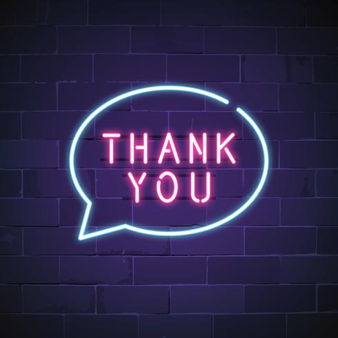 490x490 Thank You Neon Sign Vector