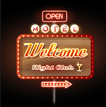 353x355 Vector Neon Open Sign Free Vector Download