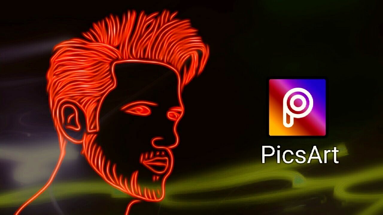 1280x720 Neon Vector Face