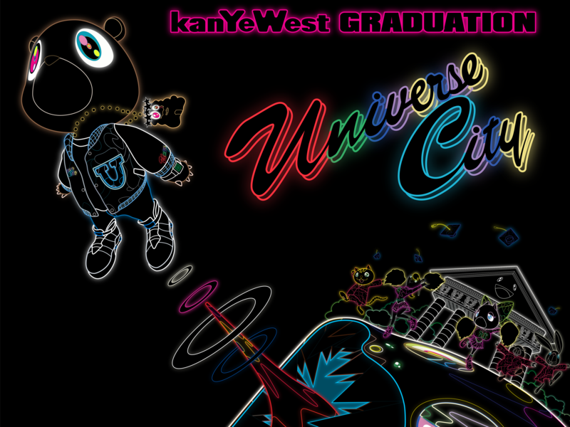 800x600 Neon Vectorremastered Takashi Murakami Graduation Art