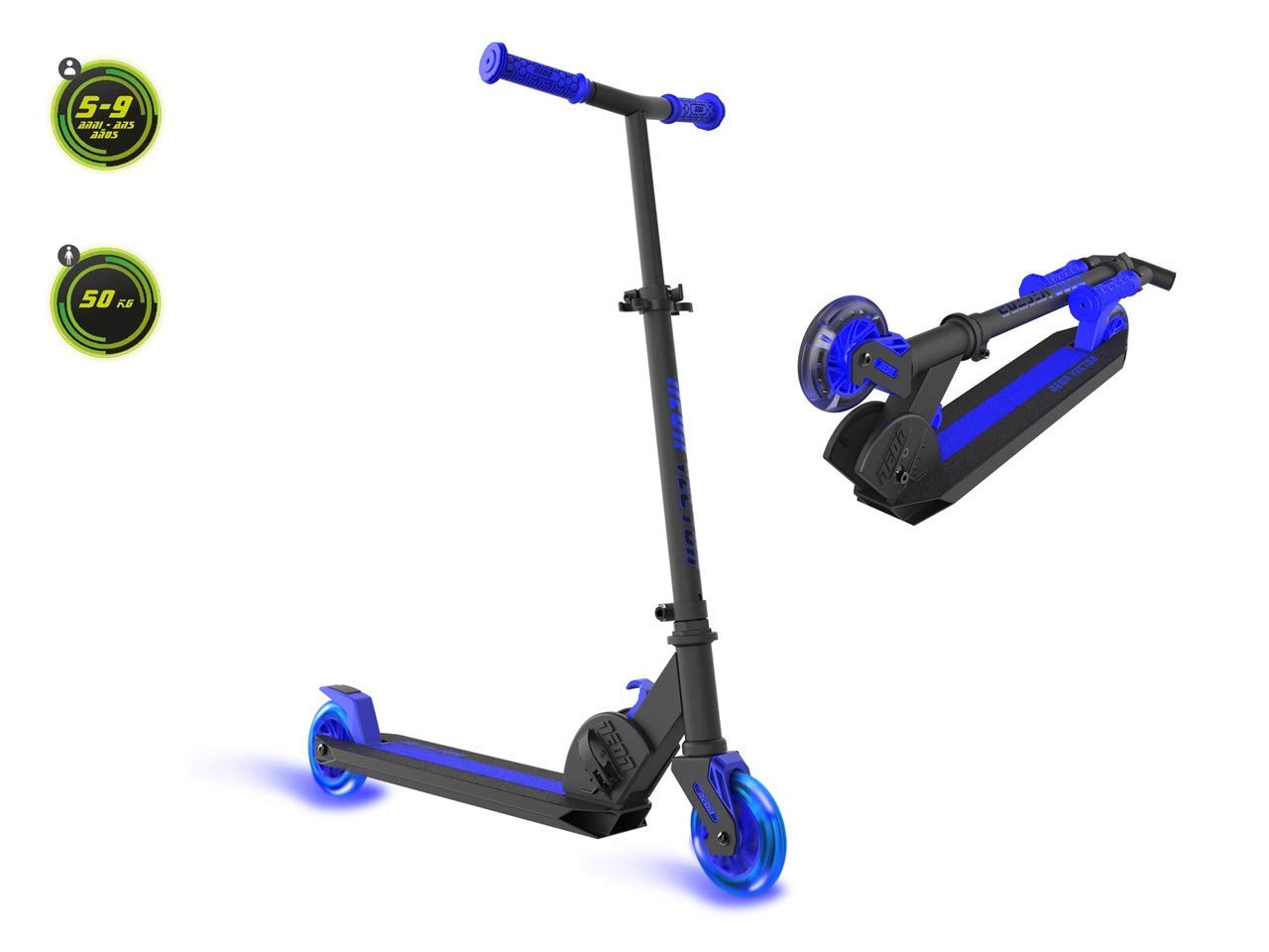 1280x960 Neon Vector Kids Light Up Wheels Scooter With Led