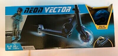 400x191 Kids Neon Vybe Vector Kick Blue Foldable Scooter W Led Light Up