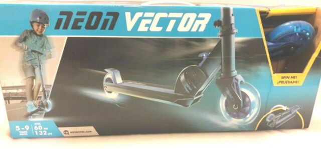 640x298 Neon Kick Scooter Vector Blue For Kids Foldable With Led Light Up