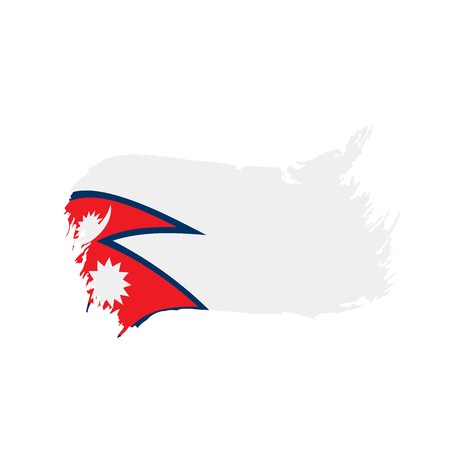 450x450 Nepal Flag, Vector Illustration On A White Background Royalty