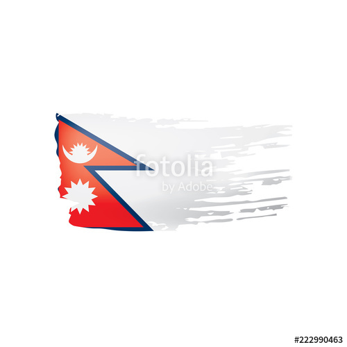 500x500 Nepal Flag, Vector Illustration On A White Background Stock