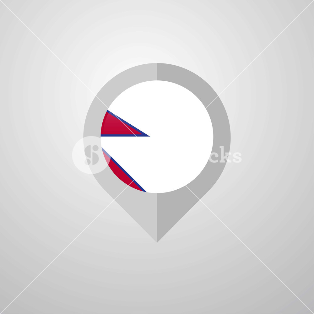 1000x1000 Map Navigation Pointer With Nepal Flag Design Vector Royalty Free