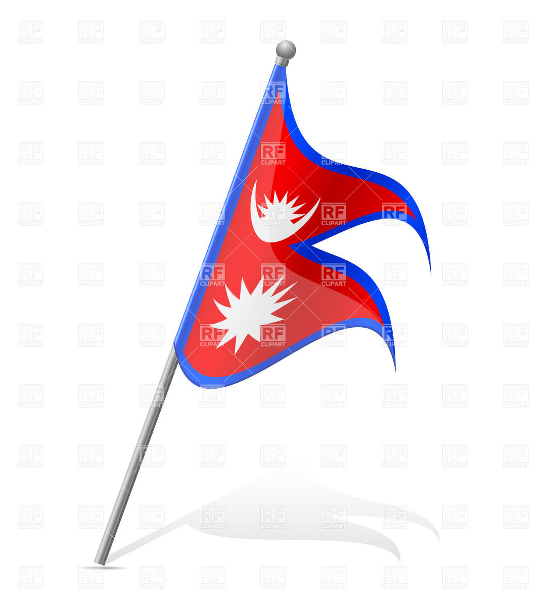 1086x1200 Wavy Flag Of Nepal Vector Image Of Signs, Symbols, Maps