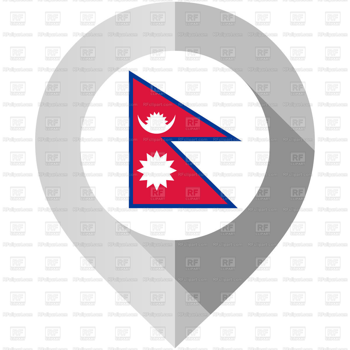 1200x1200 Marker With Nepal Flag For Map Vector Image Of Icons And Emblems