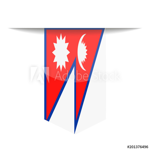 500x500 Nepal Flag Vector Bookmark Icon