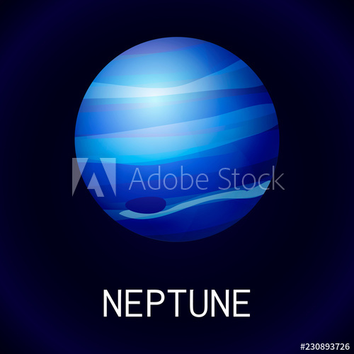 500x500 Neptune Planet Icon Cartoon Of Neptune Planet Vector Icon For Web