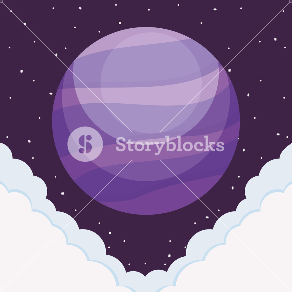 1000x1000 Neptune Planet Over Space Background, Vector Illustration Royalty