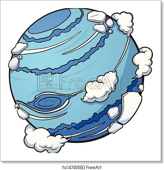 561x581 Free Art Print Of Planet Neptune Cartoon Planet Neptune Vector