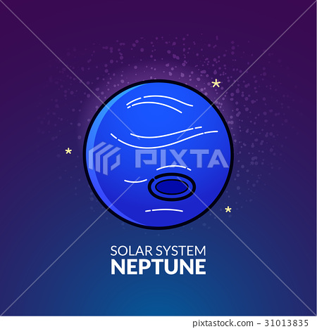 450x468 Planet Neptune Vector Illustration