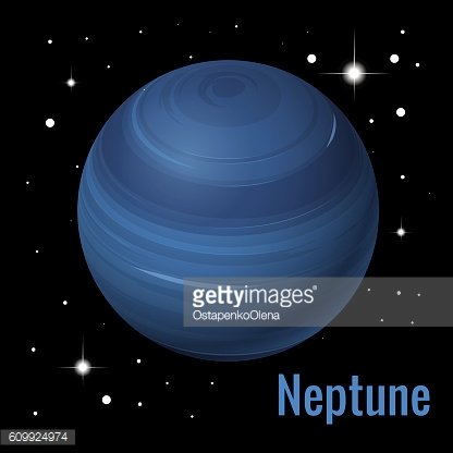 416x416 Isometric Neptune Planet Vector Illustration Premium Clipart