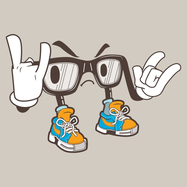 640x640 Cool Nerd Glasses Mascot, Sticker, Doodle, Head Png And Vector