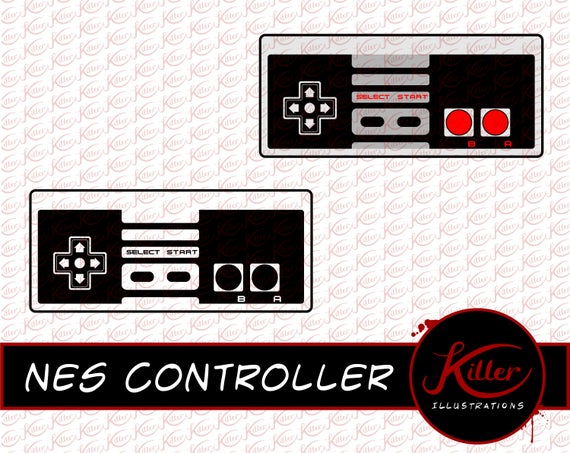 570x453 Nes Controller Vector Clip Art Instant Digital Etsy
