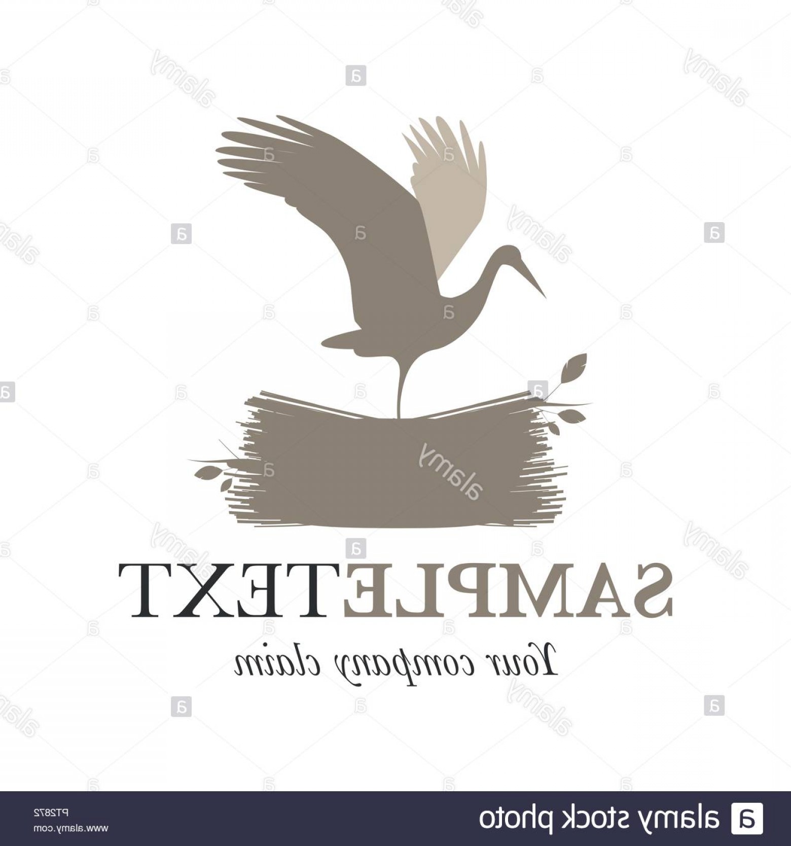 1560x1668 Stork On A Nest Vector Illustration Good For Logo Image Hoodamathrun