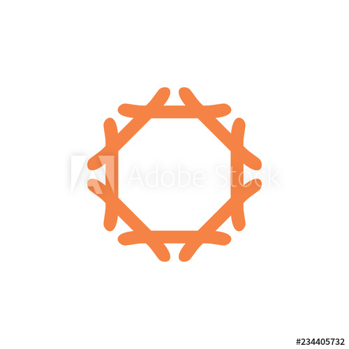 500x500 Abstract Bird Nest Logo Vector