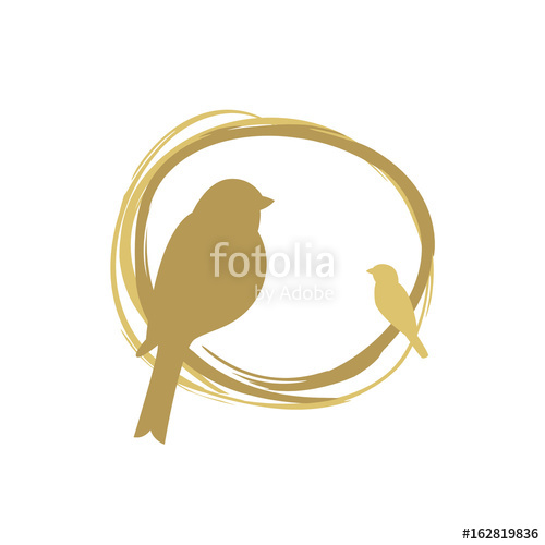 500x500 Bird Nest Vector Logo Design Stock Photo And Royalty Free Images