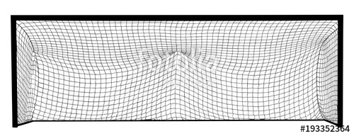 500x192 Soccer Goal Net Construction Vector Silhouette Illustration