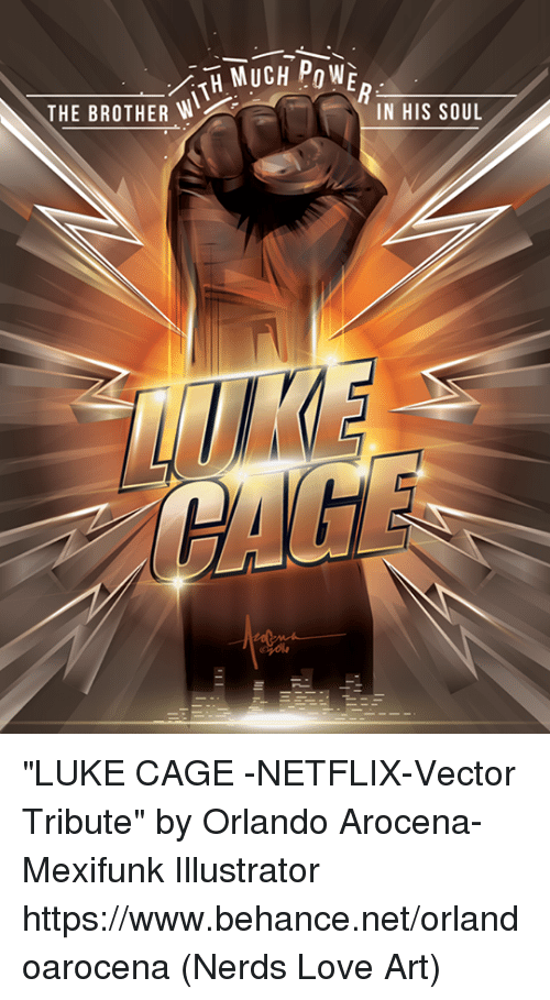 500x909 The Brother In His Soul Luke Cage Netflix Vector Tribute
