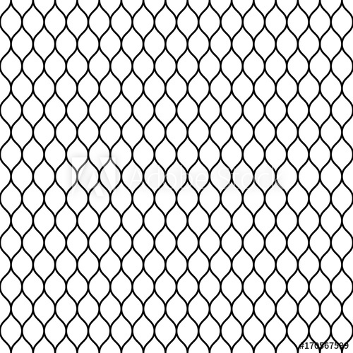 500x500 Seamless Wired Netting Fence Simple Black Vector Illustration
