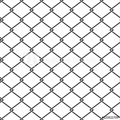 500x500 Vector Fence Steel Netting Seamless Pattern