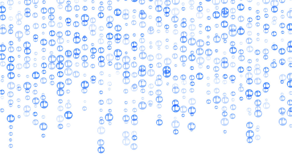 Social Network Like Icons Background Vector Likes Falling 1000x563 Social Network Like Icons Background Vector Likes Falling