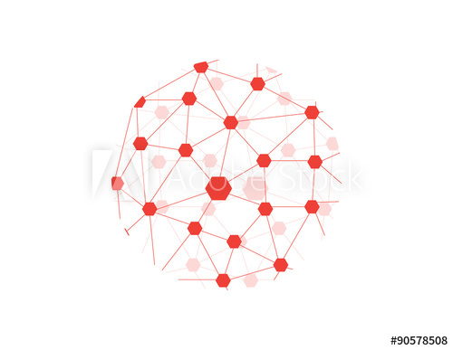 500x387 Global Network Icon Vector Illustration
