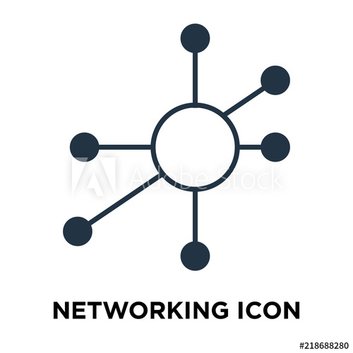500x500 Networking Icon Vector Isolated On White Background, Networking