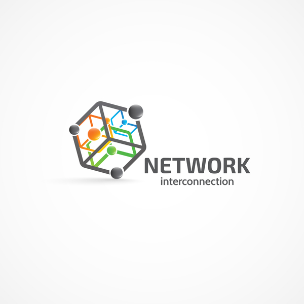 600x600 Network Interconnection Logo Design Vectors Free Download