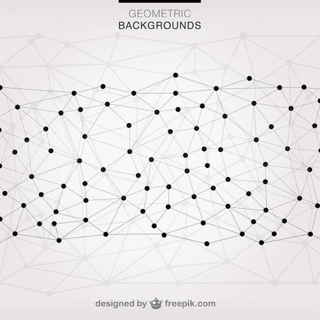626x626 Geometric Triangles Connected With Dots Free Vector Network