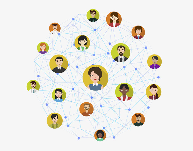 650x507 Download Free Png Networking Vector Material, People Network