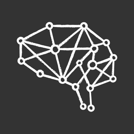 Artificial Intelligence Chalk Icon Neural Network Digital Brain 450x450 Artificial Intelligence Chalk Icon Neural Network Digital Brain