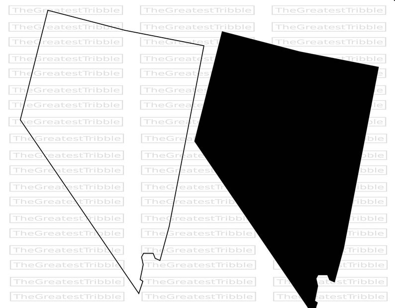 794x621 Nevada State Map Png Vector Graphic Clip Art Nevada Etsy