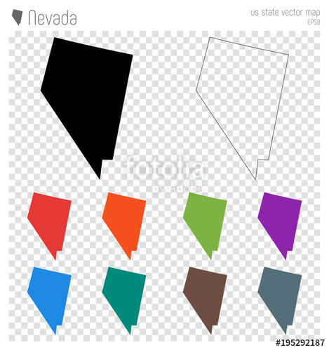 469x500 Nevada High Detailed Map Us State Silhouette Icon Isolated